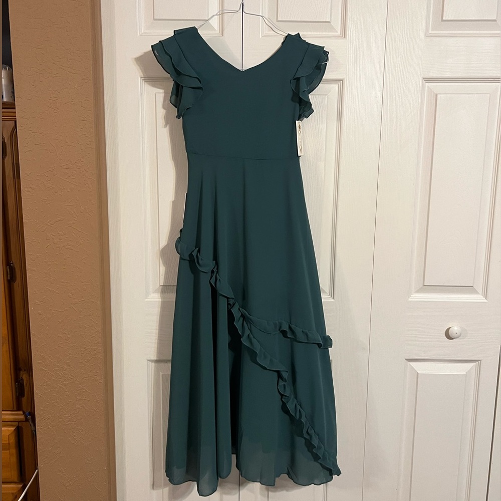 Mia Joy - Joyfolie - Girl’s dress size 12. Dark teal, nwt